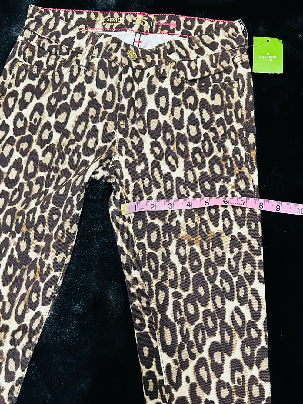 Kate Spade New York Leopard Print Skinny Jeans Size 25 NWT - Picture 5 of 10